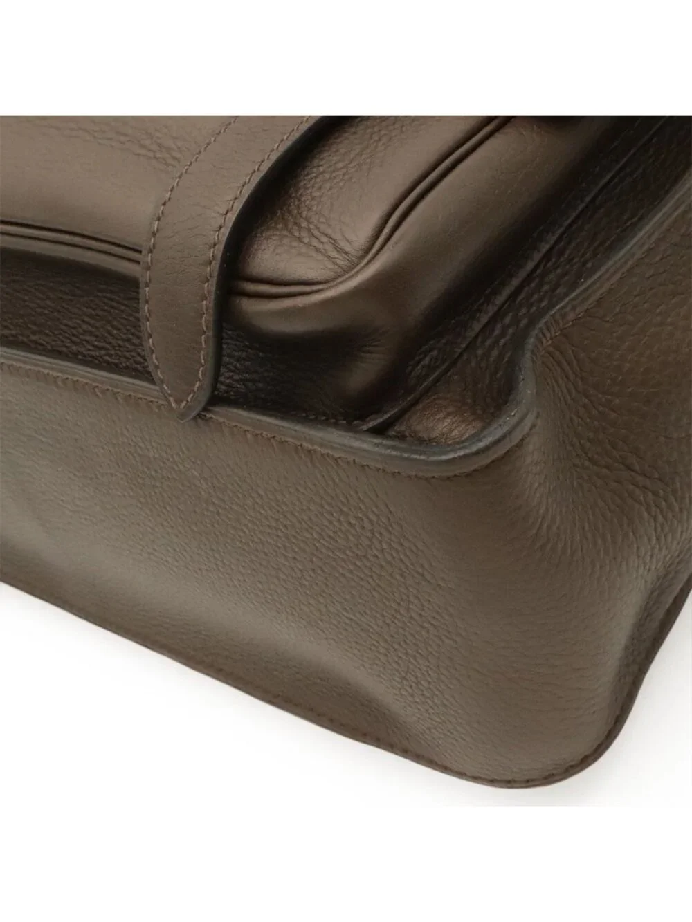Hermes Steve Besace 35 Shoulder Bag Crossbody Taurillon Clemence Leather Brown